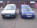 The works van with the MG Turbo van with digi dash etc. Was fitted with a turbo'd O-serise with some problems. Now in the midle of a TD transplant.