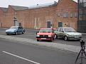 All 3 cars infront of old tool shop,Cowley