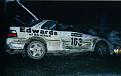 1996 RAC RAlly Rover 220 GTi off in Kielder on sheet ice.