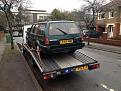 Loaded on to the transporter, ready for her 250 mile journey to her new home...